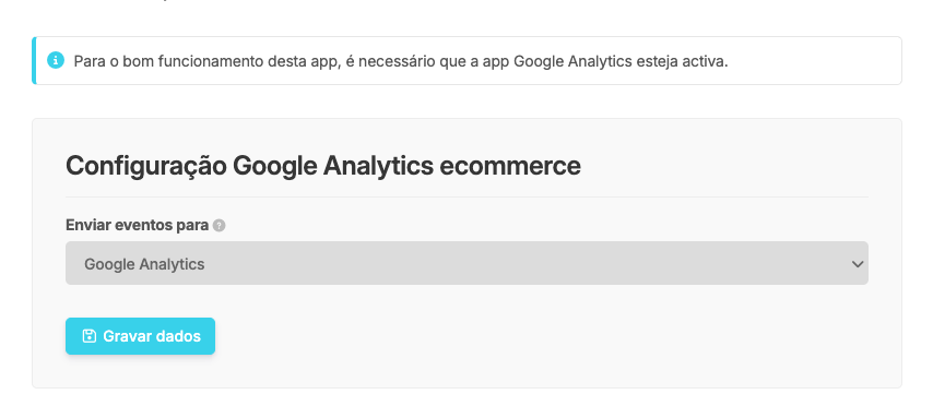 App Google Analytics ecommerce