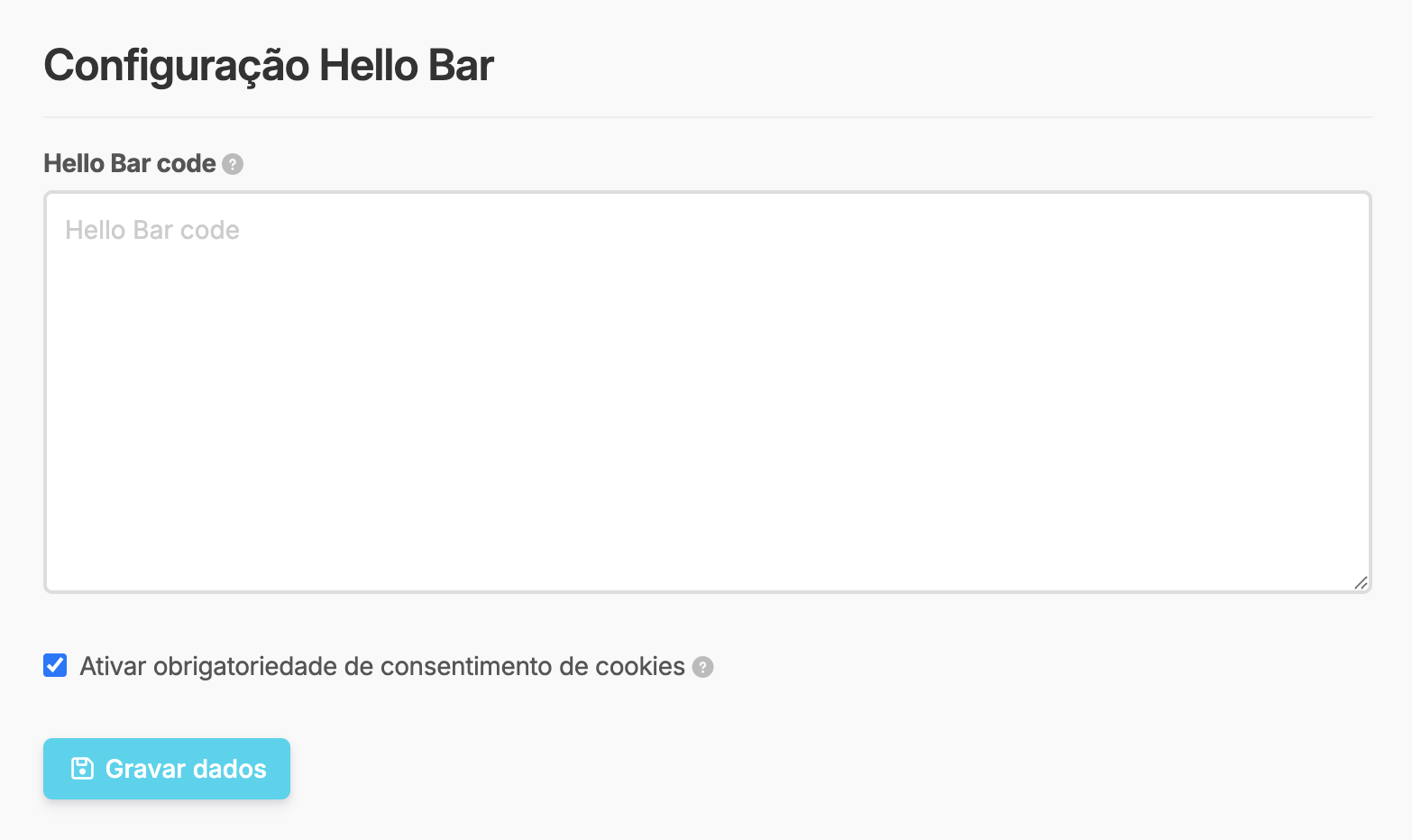 App Hello Bar