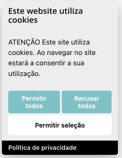 App Cookies bar