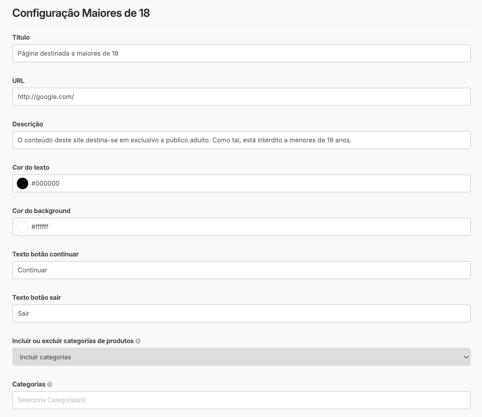 App Maiores de 18