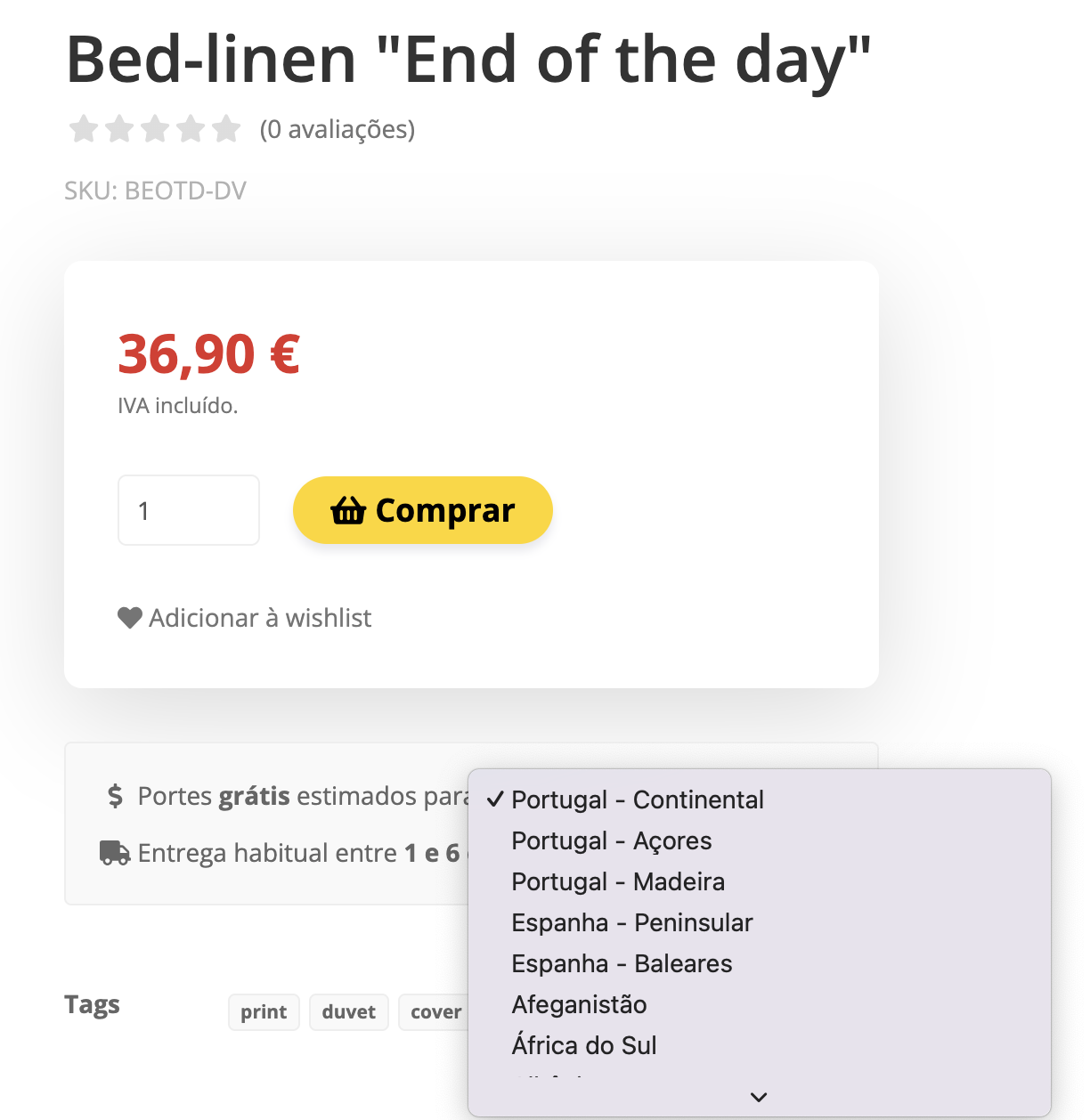 App Cálculo de portes