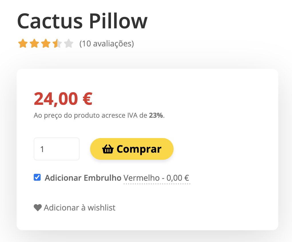 App Produto extra