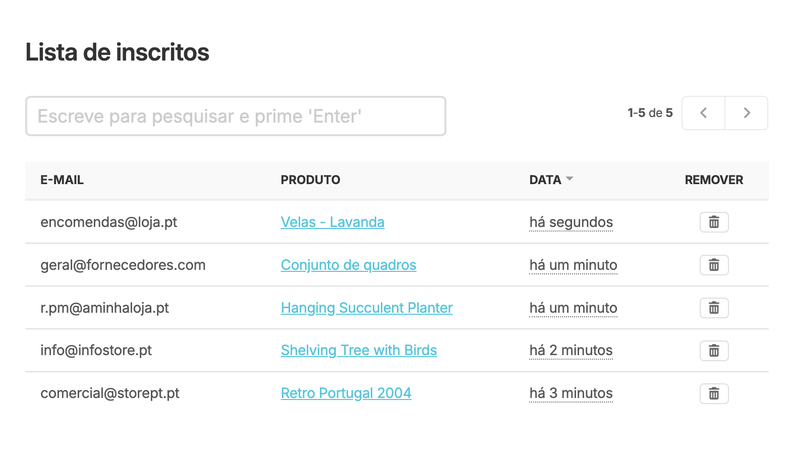 App Alerta de stock
