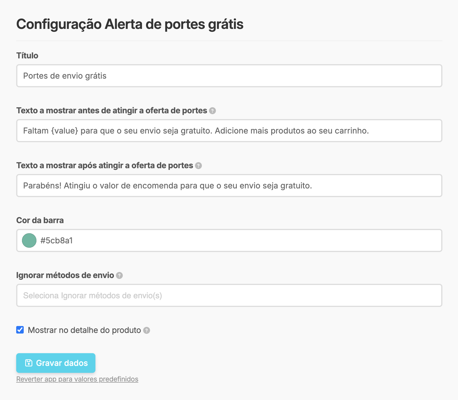 App Alerta de portes grátis