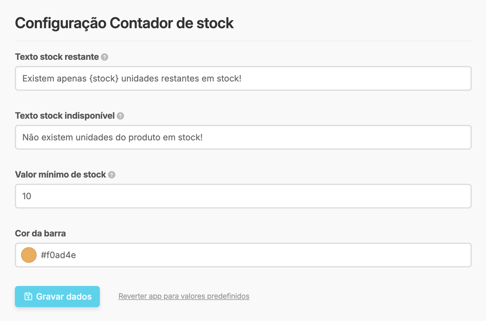 App Contador de stock