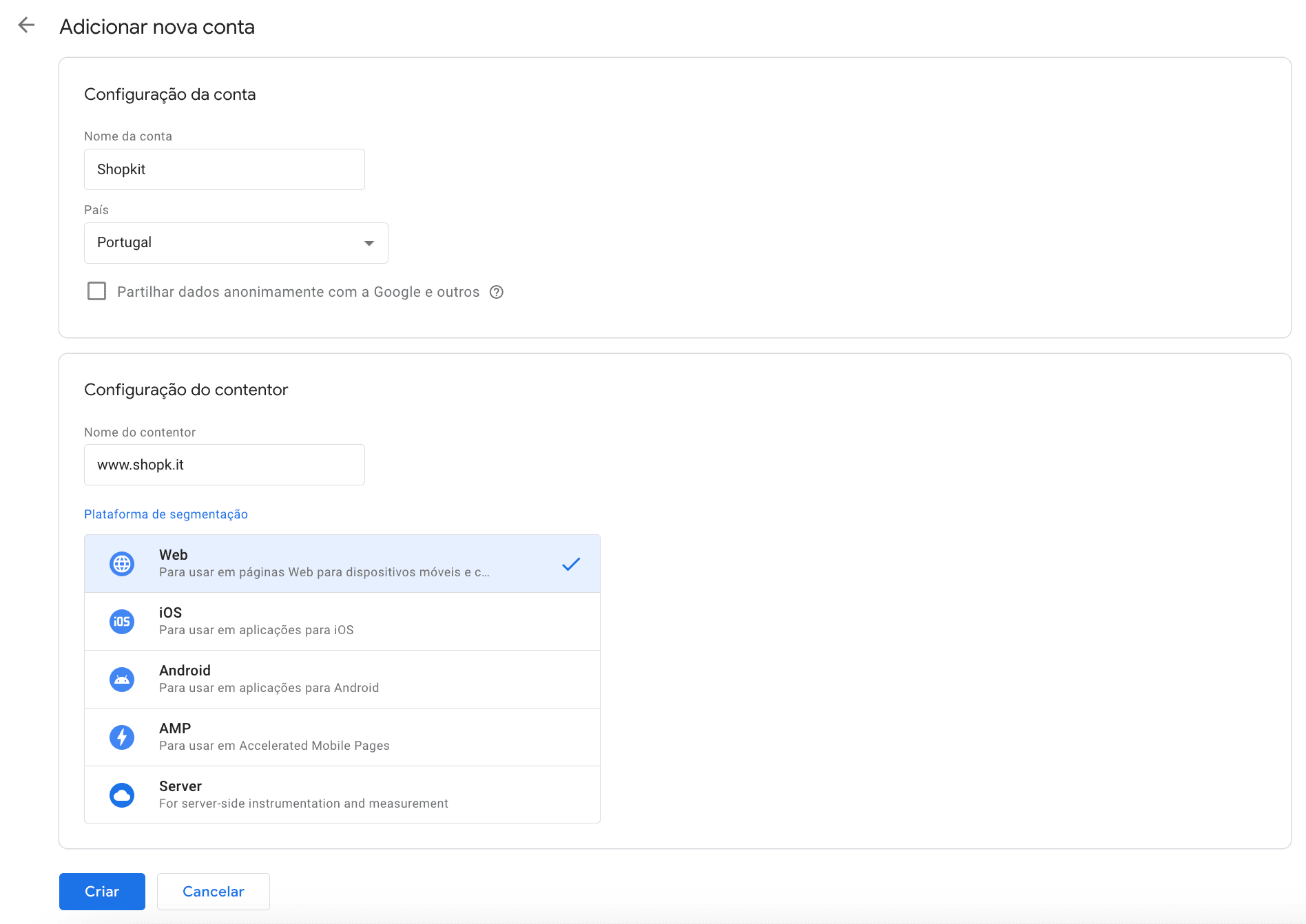 App Google Tag Manager