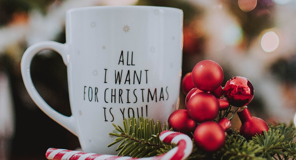 Caneca com frase alusiva ao natal
