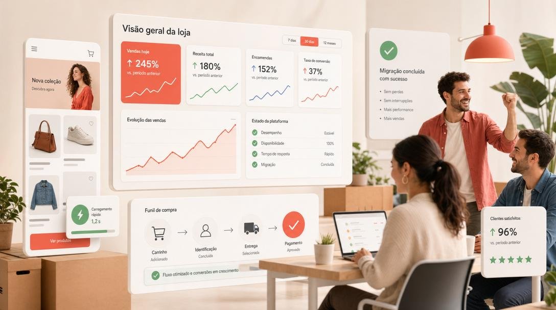Crescimento de loja online após migração bem sucedida de plataforma