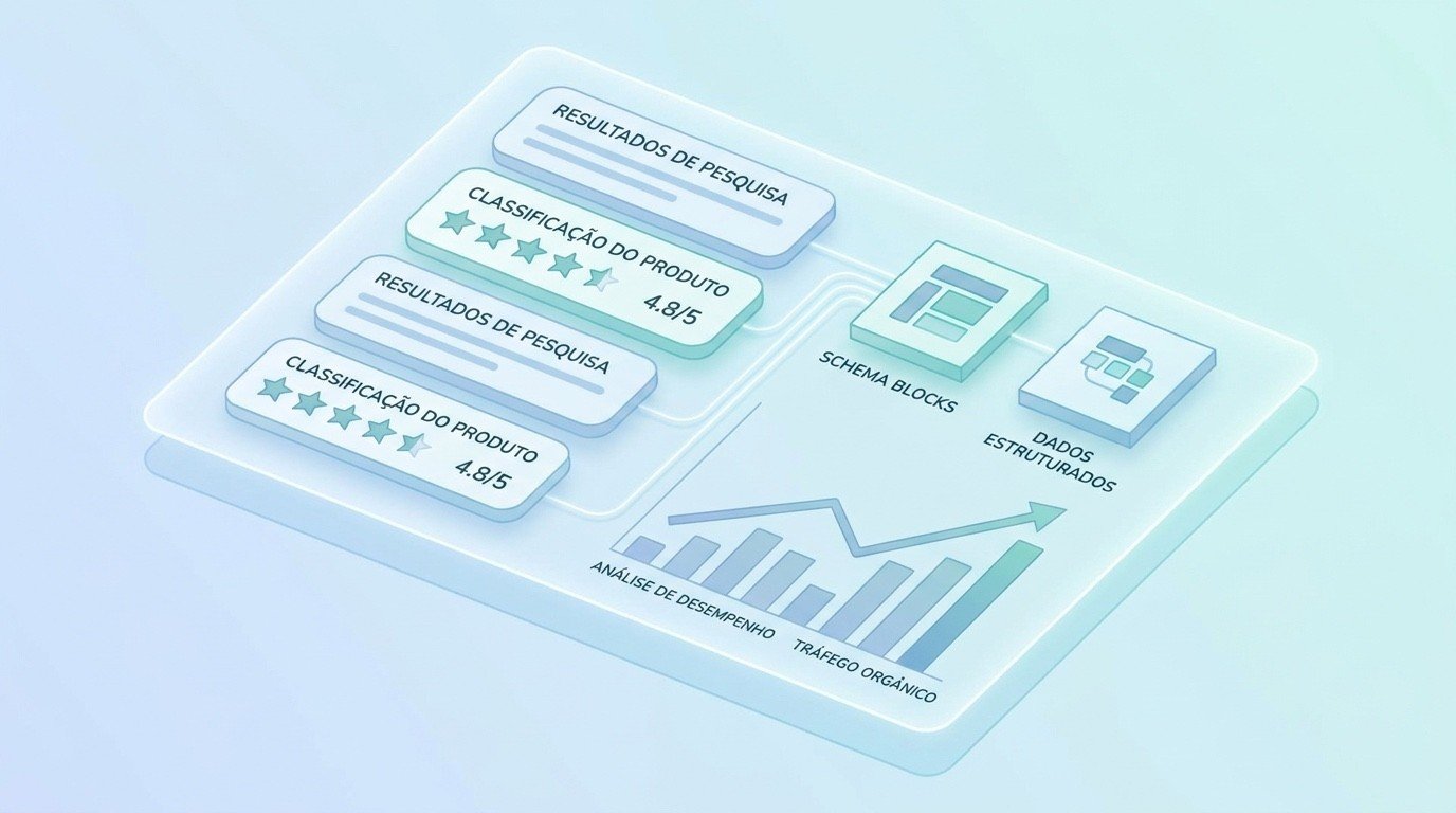 Estrelas de avaliações de produtos em resultados de pesquisa com dados estruturados