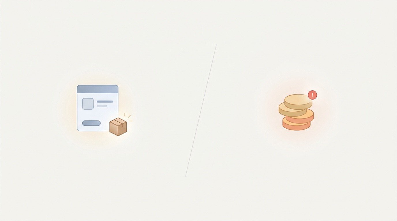 Ilustração editorial sobre faturação e lucro numa loja online