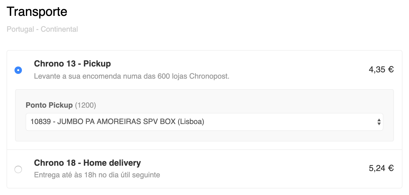 Integração Chronopost com loja online Shopkit