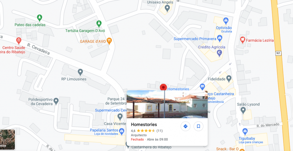 Perfil de Google My Business no Google Maps Perfil de Google My Business no Google Maps
