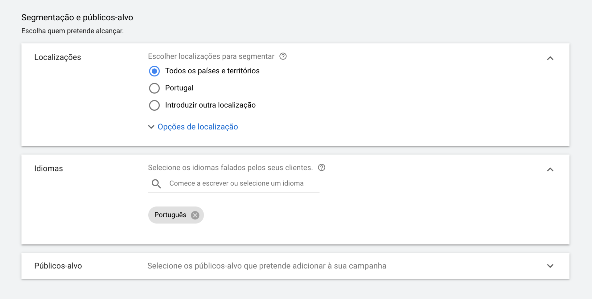 Campanha Google Ads
