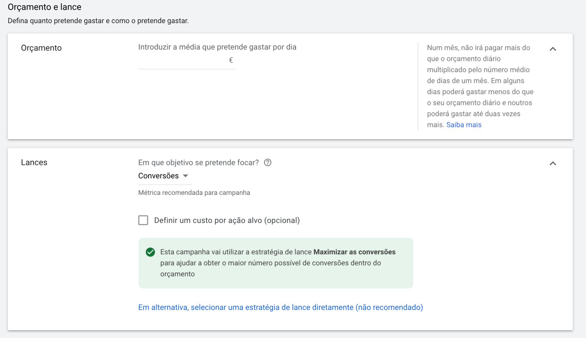 Campanha Google Ads