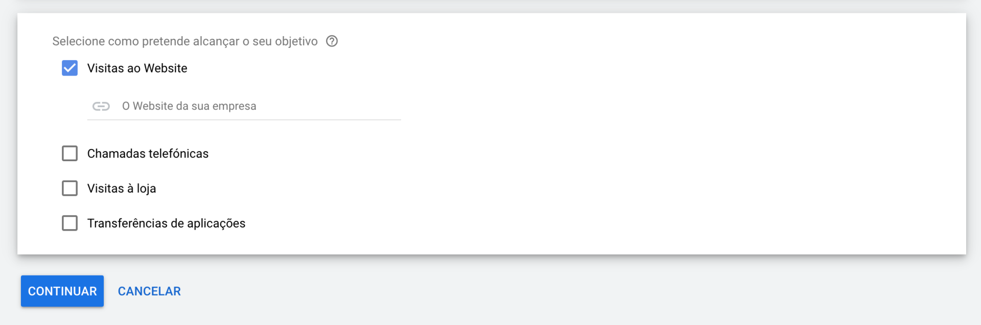 Campanha Google Ads