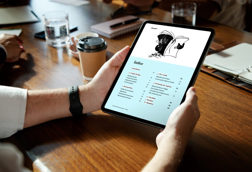 Conteúdo do eBook Criar e gerir uma loja online