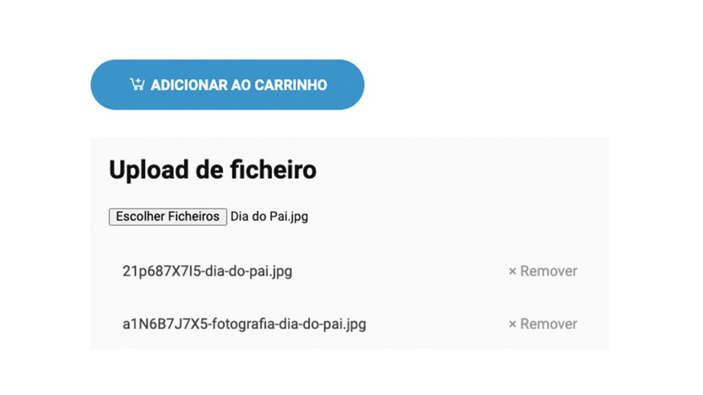 upload de fotografias para o Dia do Pai