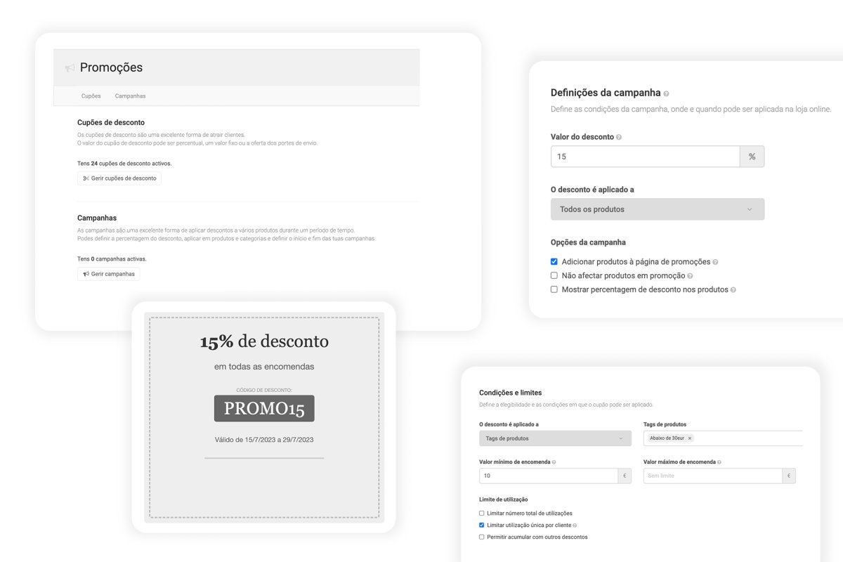 Cupões de desconto e campanhas: novas condições