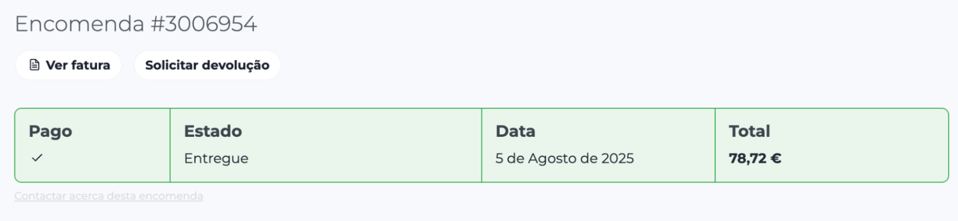 Solicitar devoluções