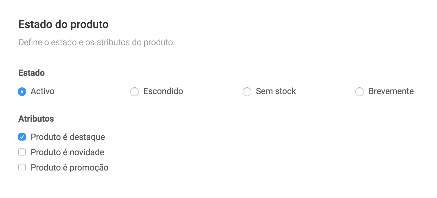 Colocar um produto em destaque
