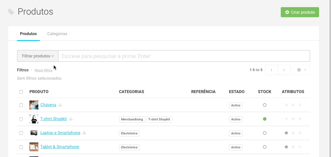 Ordenar produtos em destaque
