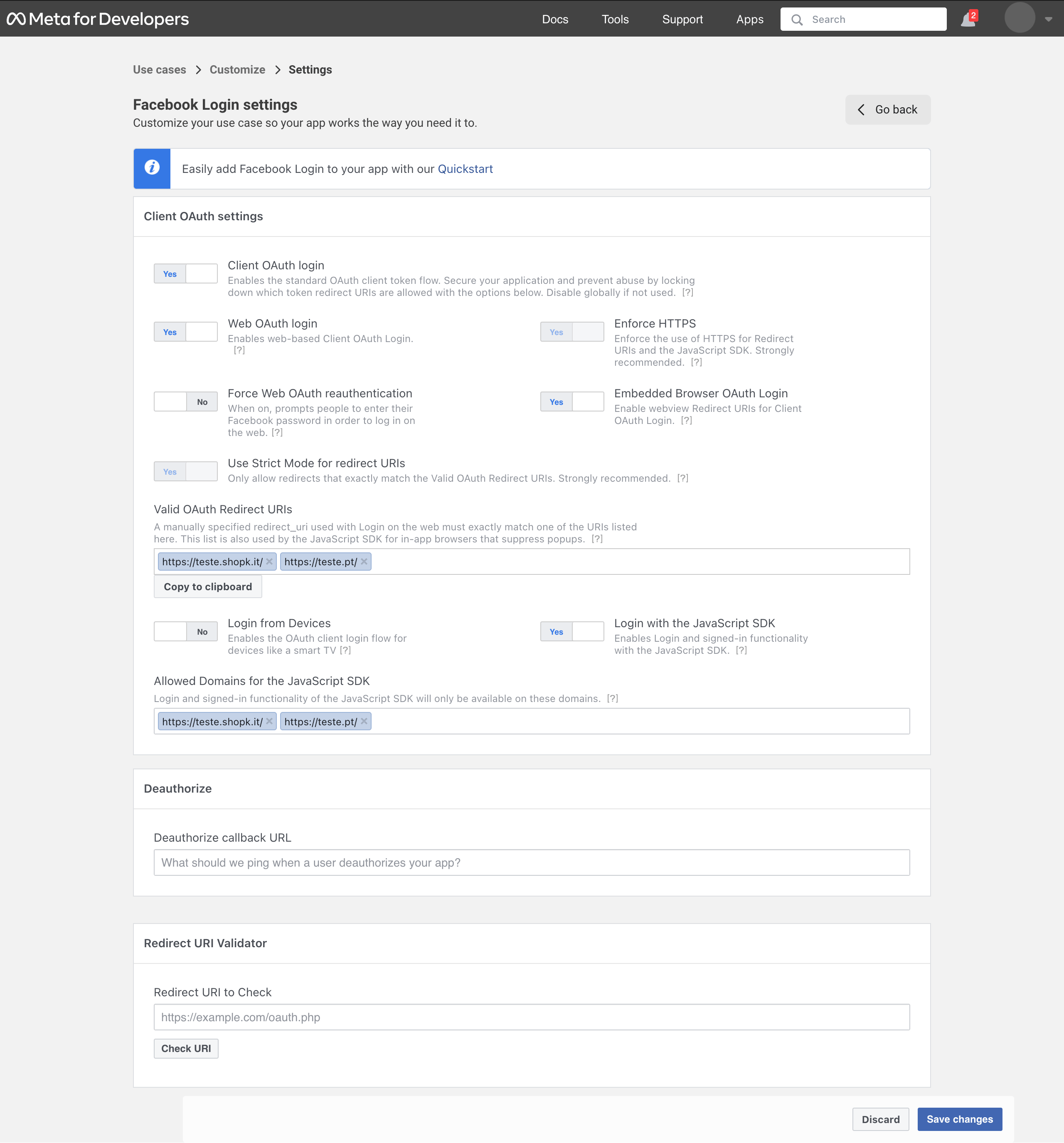 Configura&ccedil;&otilde;es login