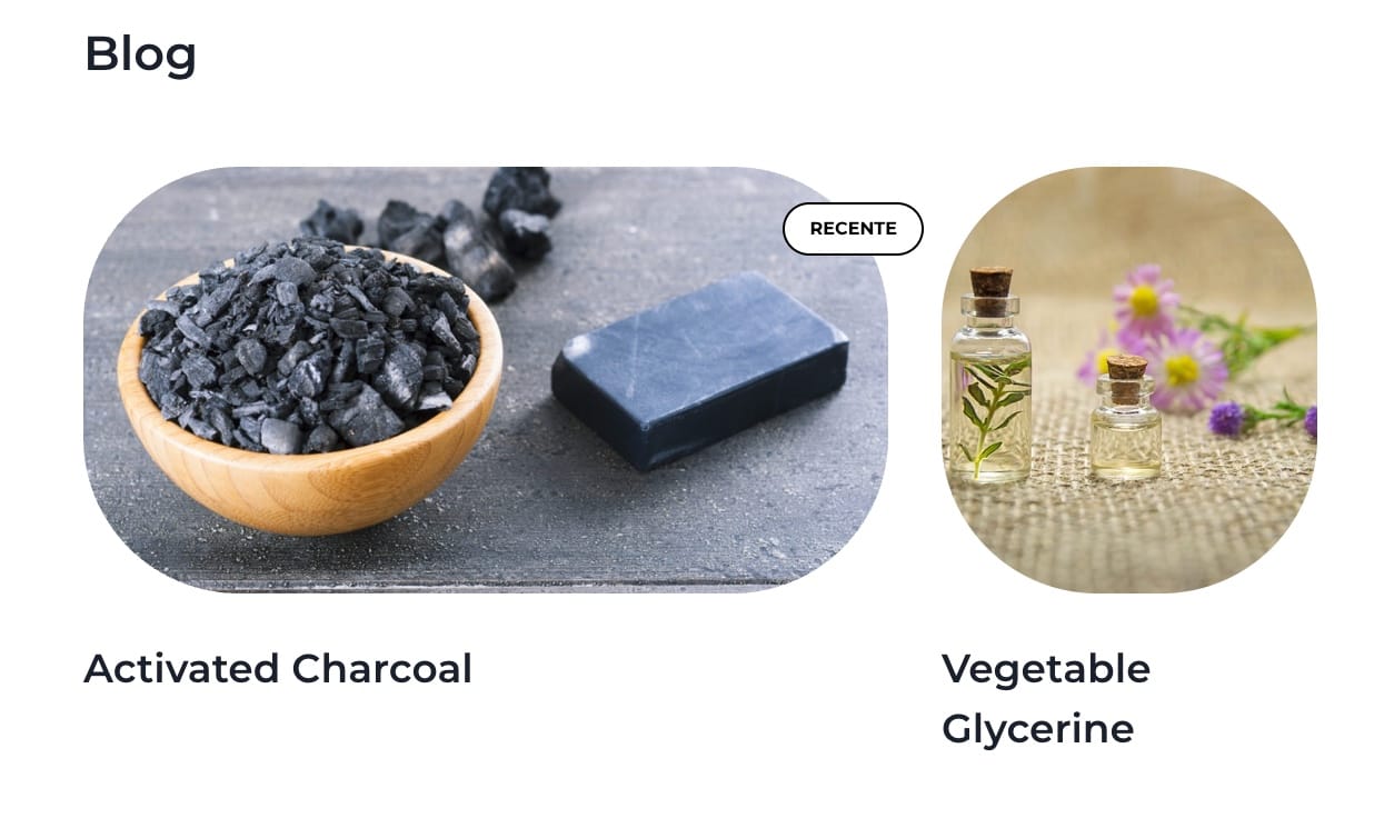 Artigos de blog na homepage