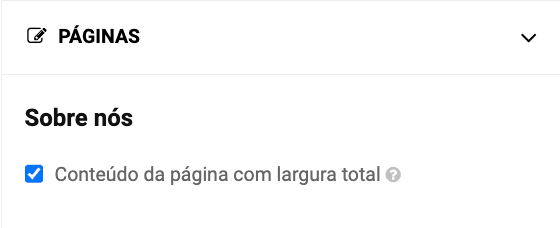 Conteúdo página Sobre nós com largura total
