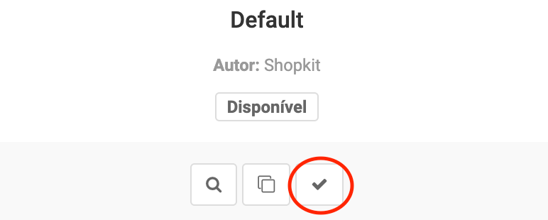 Ativar template Default
