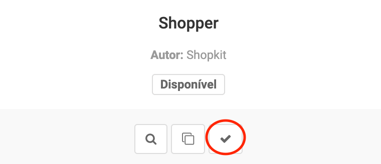 Ativar template Shopper