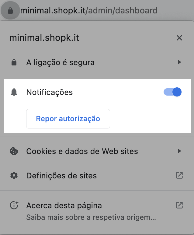 Permitir notificações