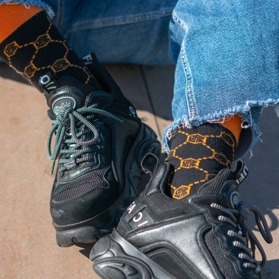 Meias&#x20;Cesium&#x20;Laranja