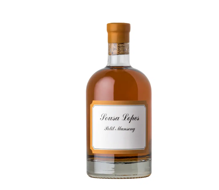Petit Manseng 2022 Garrafa de bebida com rótulo Sousa Lopes Petit Manseng