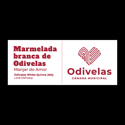 Publicidade para marmelada branca de Odivelas com logotipo da Câmara Municipal