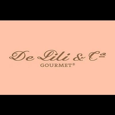 Logótipo De Lili & Cª GOURMET® em fundo rosa claro