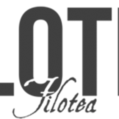 Logotipo preto FILOTEA com letras cursivas llotex
