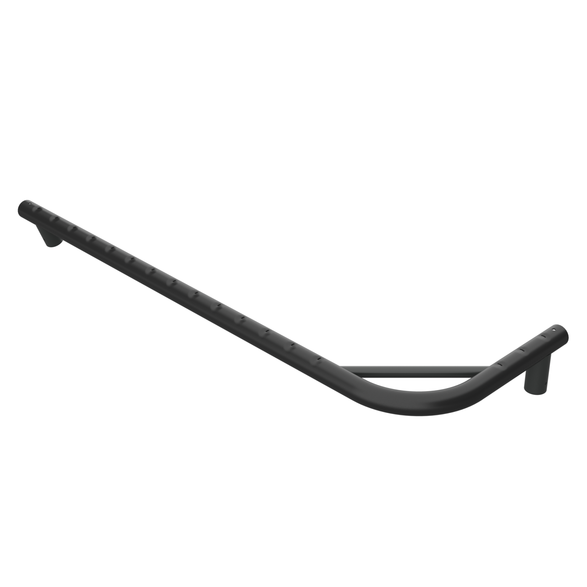 Suporte metálico preto para bicicleta