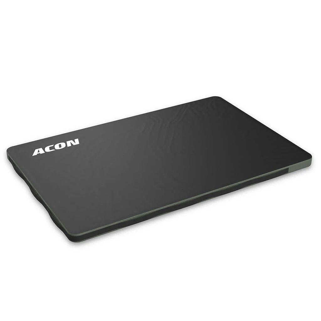 Colchonete preto para exercícios com marca ACON