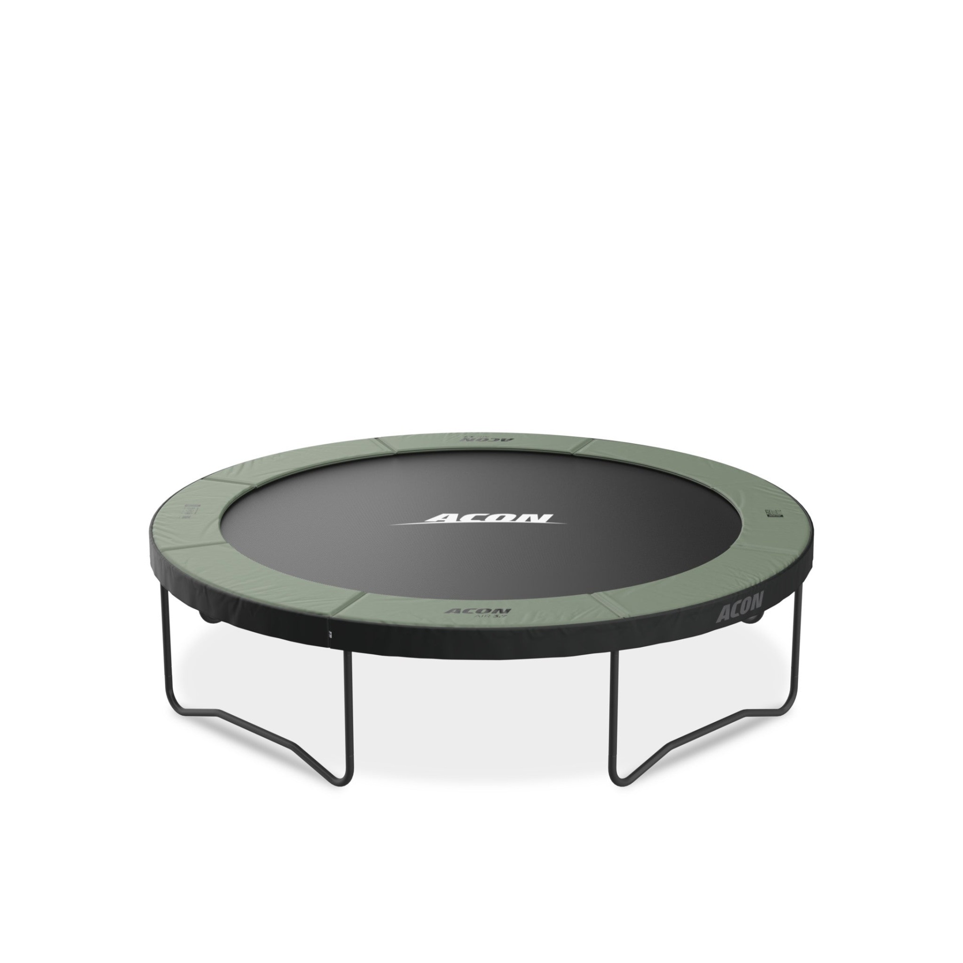 Trampolim circular preto e verde da marca ACON
