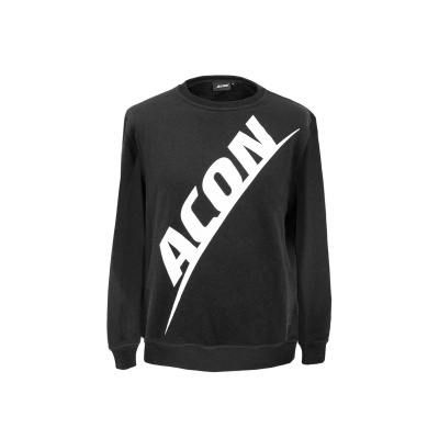 Sweatshirt preta com estampa branca diagonal ACADNCY