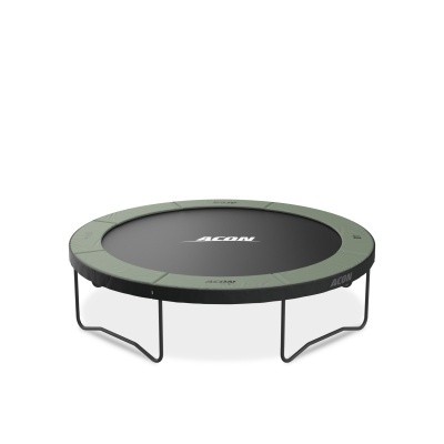 Trampolim circular preto e verde da marca ACON