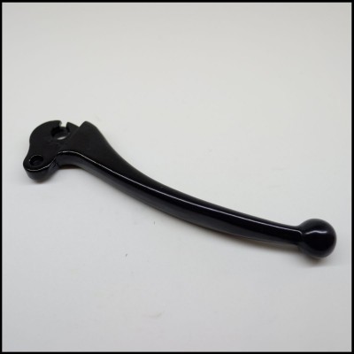 Alavanca de motocicleta preta metálica com ponta arredondada
