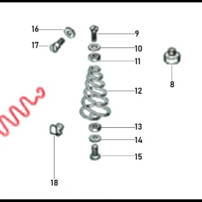 Peças numeradas para montagem em fundo branco