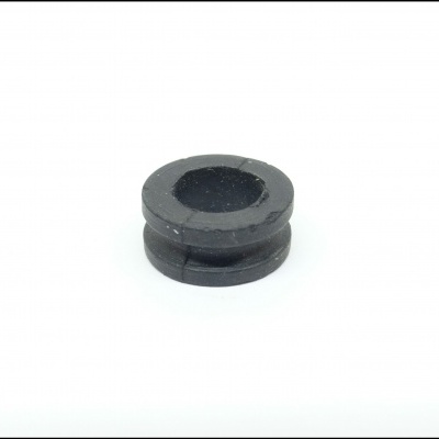 Mala de borracha preta redonda pequena com ranhuras