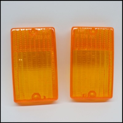 Par de indicadores de direção laranja translúcido para automóvel