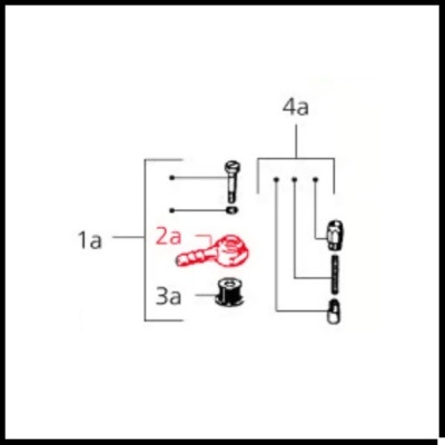 Ilustração técnica de peças etiquetadas com fundo branco