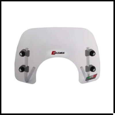 Para-brisas transparente com suportes e logótipos E-PASS