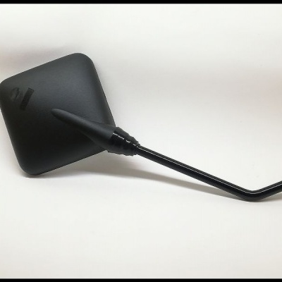 Espelho retrovisor para mota preto com haste metálica