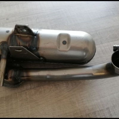 Escapamento metálico para motor em aço inoxidável