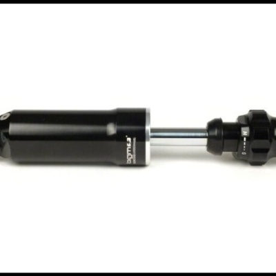 Amortecedor de suspensão preto com acabamento liso e texto 'DIDNOT'